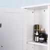 Wall Mount Medicine Cabinet with a Door;  Wooden Bathroom Storage Cabinet with Adjustable Shelf