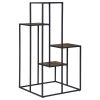 Rustic Brown and Black 4-Tier Display Shelf