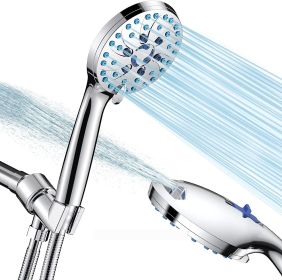 Handheld With 2 Gear Spray Gun 5 Gear Supercharged Shower (Option: Electrochromism Color-Single Shower Head)