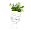 Resin Flower Pot Vase Artistic Sculpture Head Planter Flower Pot