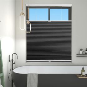 WELLSOURCE Blackout Cellular Shades Cordless, Top Down Bottom Up Blinds for Windows, 1.5" Single Cell Pleated Honeycomb Window Shades for Bedroom (Color: Blackout-Black, size: CUTOM SIZE)