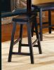 29-inch Bar Height Stools Set of 2pc Saddle Seat Solid Wood Casual Dining Home Furniture