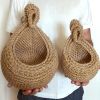 1pc Wall Hanging Basket, Bohemian Style Woven Basket, Creative Teardrop Shape Suitable For Vegetables And Fruits, Kitchen Storage Basket