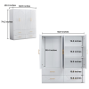 74" H Wardrobe Closet with 2 Doors Wood Armoire Wardrobe Closets Cabinet Wardrobe Cabinet White Storage Cabinet Bedroom Armoires with Hanging Rod 2 Dr