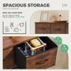 Dresser for Bedroom with 9 Fabric Drawers, Tall Chest Organizer Units for Clothing, Closet, Storage Tower with Cabinet, Metal Frame, Wooden Top