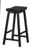 29-inch Bar Height Stools Set of 2pc Saddle Seat Solid Wood Casual Dining Home Furniture