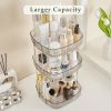 Square Rotating Makeup Organizer Bathroom Counter Organizer for Perfume Skincare Cosmetics - 2-tier