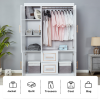 74" H Wardrobe Closet with 2 Doors Wood Armoire Wardrobe Closets Cabinet Wardrobe Cabinet White Storage Cabinet Bedroom Armoires with Hanging Rod 2 Dr