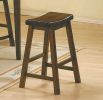 29-inch Bar Height Stools Set of 2pc Saddle Seat Solid Wood Casual Dining Home Furniture